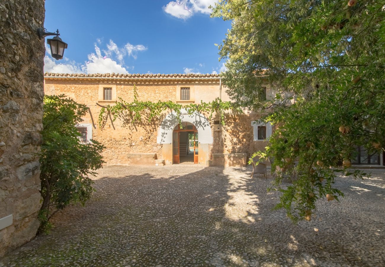 5 dormitorios dobles, camas extras, 5 baños, AC, chimenea, Wifi, jardín con piscina y zona barbacoa en la terraza